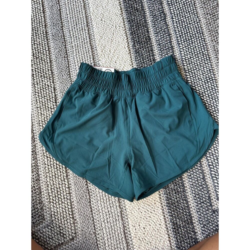 Dark Green Athletic Workout Running Shorts Activewear Casual Shorts